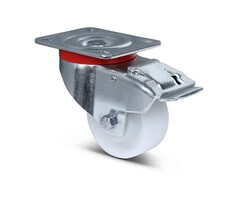 Lenkrollen aus Nylon mit Bremse 80 mm - 200 kg