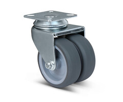 Doppel Lenkrolle 75 mm - 100 kg