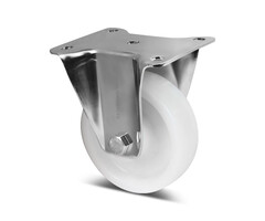 Bockrolle aus Edelstahl 125 mm Polyamid - 500 kg