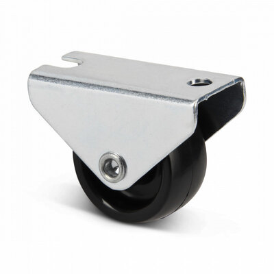 Bockrolle aus Kunststoff 25 mm - Schubladenrad - 40 kg