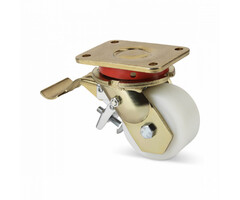 Gusspolyamid Schwerlast-Lenkrolle mit Bremse 125 mm - 2000 kg