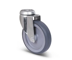 Derby Ruote Edelstahl Lenkrollen 100 mm Gummi - 80 kg