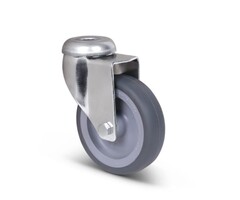 Derby Ruote Edelstahl Lenkrollen 60 mm Gummi - 40 kg