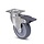 Lenkrollen mit Bremse aus Edelstahl 80 mm - Gummi - 60 kg