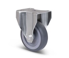 Derby Ruote Bockrolle aus Edelstahl 60 mm Gummi - 40 kg