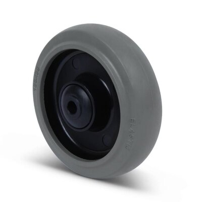 Gummirad 125 mm - Kugellagerbohrung 10 mm - 220 kg