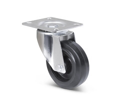 Hitzebeständige Lenkrolle Gummi 100 mm - 80 kg