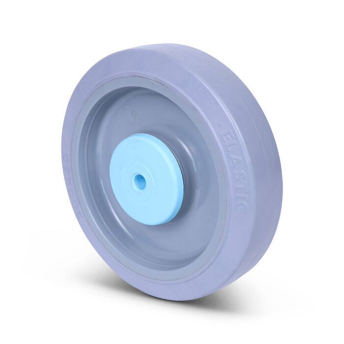 Rad aus rostfreiem Stahl 200 mm - Gummi - Kugellager - 400 kg