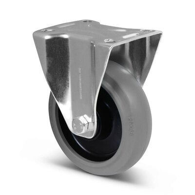Elastische Gummi-Bockrolle 125 mm - Kugellager - 220 kg