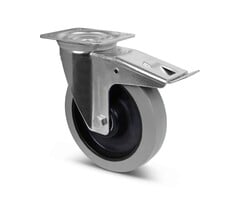 Elastik-Gummi Lenkrollen mit Bremse 200 mm - 400 kg