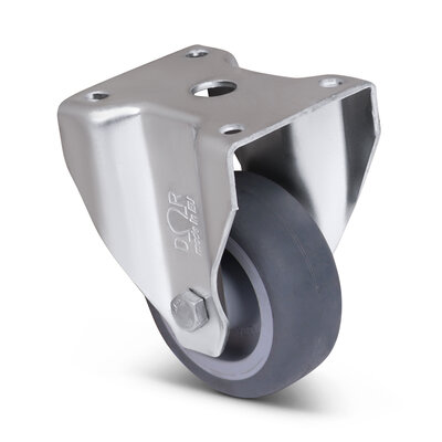 Derby Ruote Bockrolle aus Edelstahl 60 mm - Gummi - 40 kg