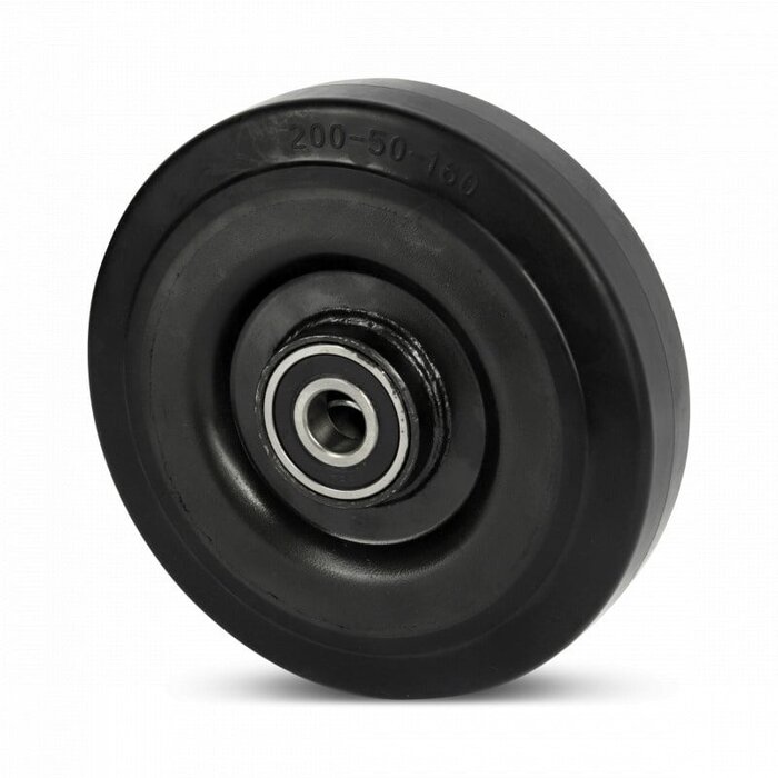 Gummirad 250 mm - Kugellagerbohrung 20 mm - 850 kg