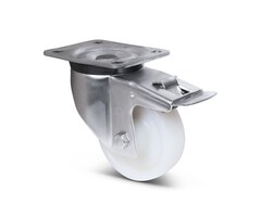 Derby Ruote Lenkrollen mit Bremse aus Edelstahl 125 mm Nylon - 700 kg
