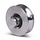 Edelstahl Rillenrad 80 mm mit Rund Nut - 200 kg