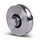Edelstahl Rillenrad 60 mm mit Rund Nut - 100 kg