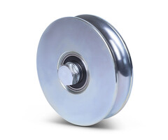 Rillenrad 117 mm mit Rund Nut - 450 kg