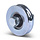 Rillenrad 80 mm mit Rund Nut - 200 kg