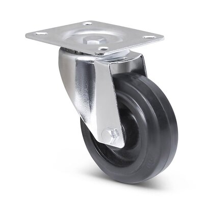 Hitzebeständige Lenkrolle Gummi 100 mm - 80 kg