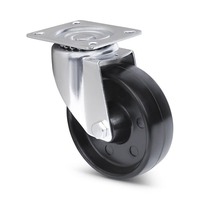 Hitzebeständige Lenkrolle 125 mm bis +280 °C - 170 kg