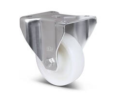 Polyamid-Schwerlast-Bockrolle 125 mm - Edelstahl - 700 kg