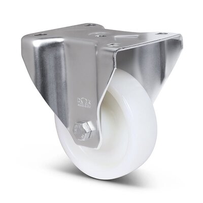 Polyamid-Schwerlast-Bockrolle 125 mm - Edelstahl - 700 kg
