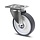 Elastische Polyurethan-Lenkrolle 160 mm - Edelstahl - 350 kg
