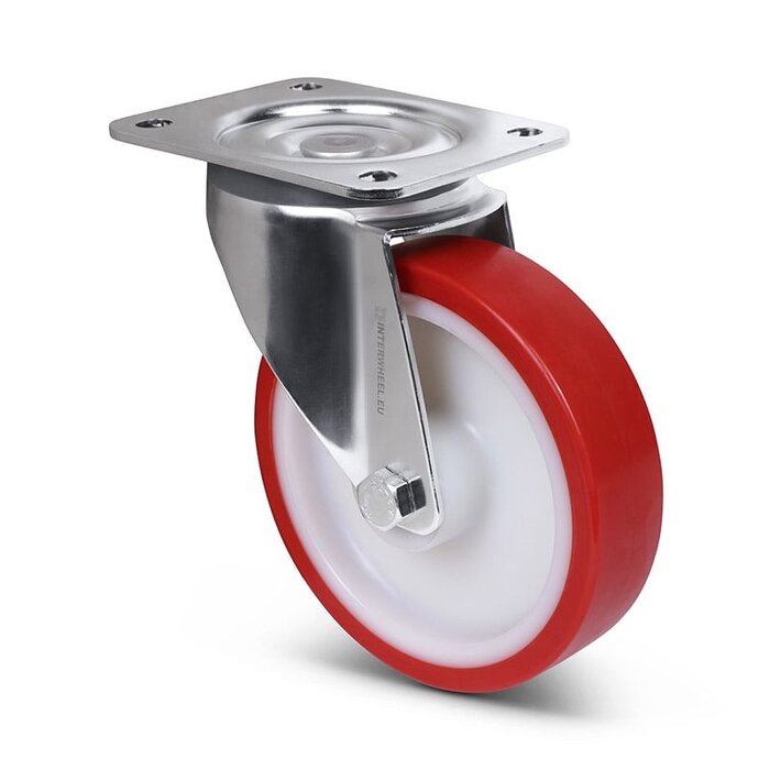 Edelstahl Lenkrolle 160 mm - Rollenlager - 350 kg