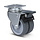 Doppelte Lenkrolle mit Bremse 75 mm - Platte - 120 kg - Copy