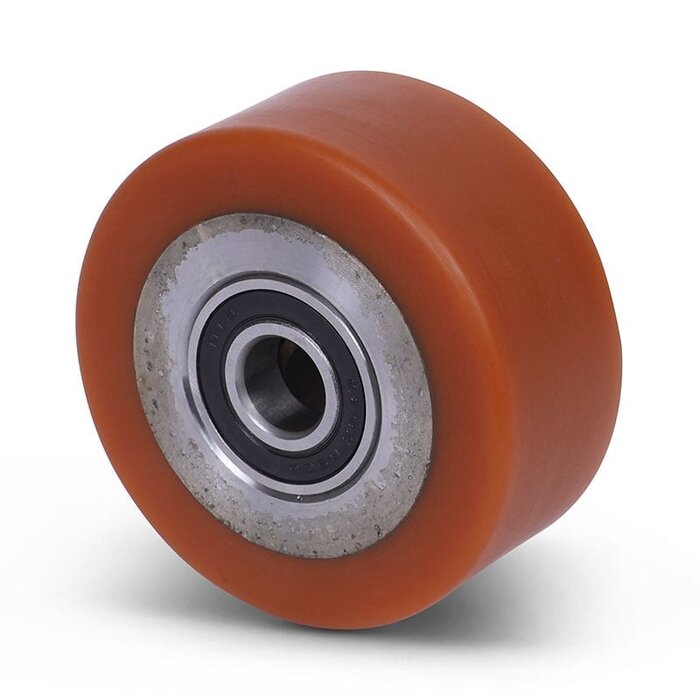 PU Rad 80 mm - Kugellagerbohrung 15 mm - 225 kg