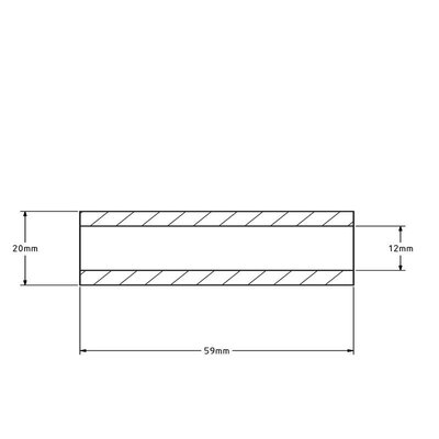 Achsbuchse - 20x12x59 mm | verzinkter Stahl