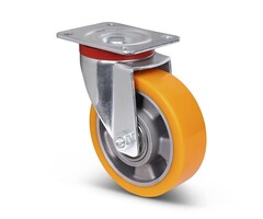 Polyurethan Schwerlast-Lenkrolle 125 mm - 350 kg