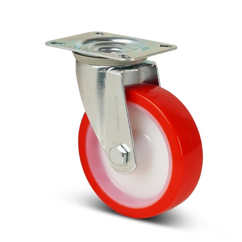 Polyurethan Lenkrolle 100 mm - Rollenlager - 150 kg