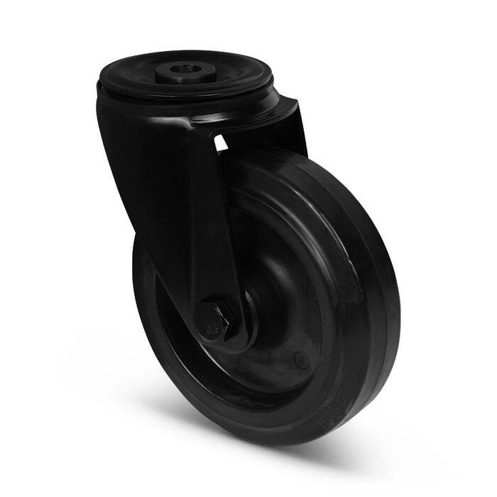 Schwarze Lenkrolle 125 mm - Rollenlager - 200 kg