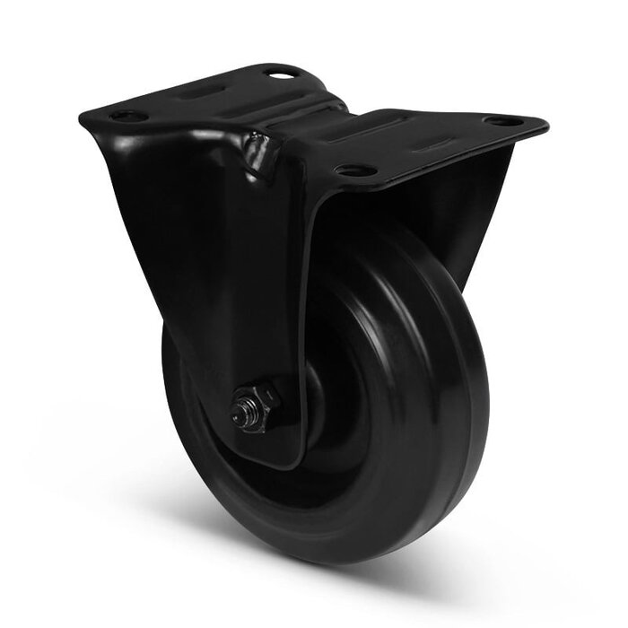 Schwarze Bockrolle 100 mm - Rollenlager - 150 kg