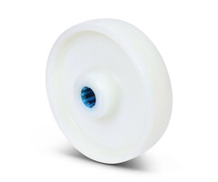 Polyamidrad 160 mm - Edelstahl-Rollenlager - 400 kg