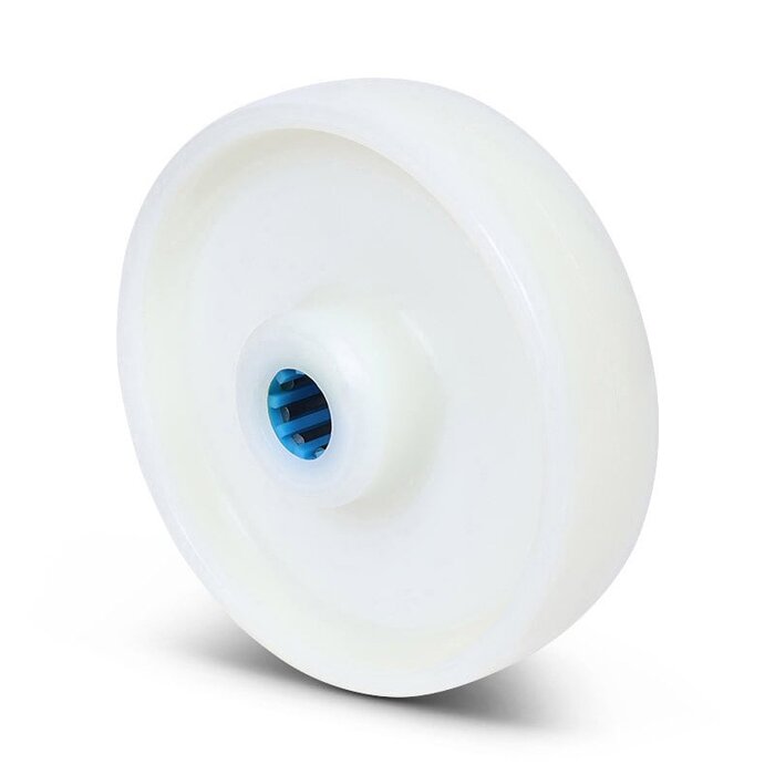 Polyamidrad 160 mm - Edelstahl-Rollenlager 20 mm - 400 kg