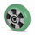 Ergonomisches Polyurethanrad 160 mm - Kugellager 20 mm - 500 kg