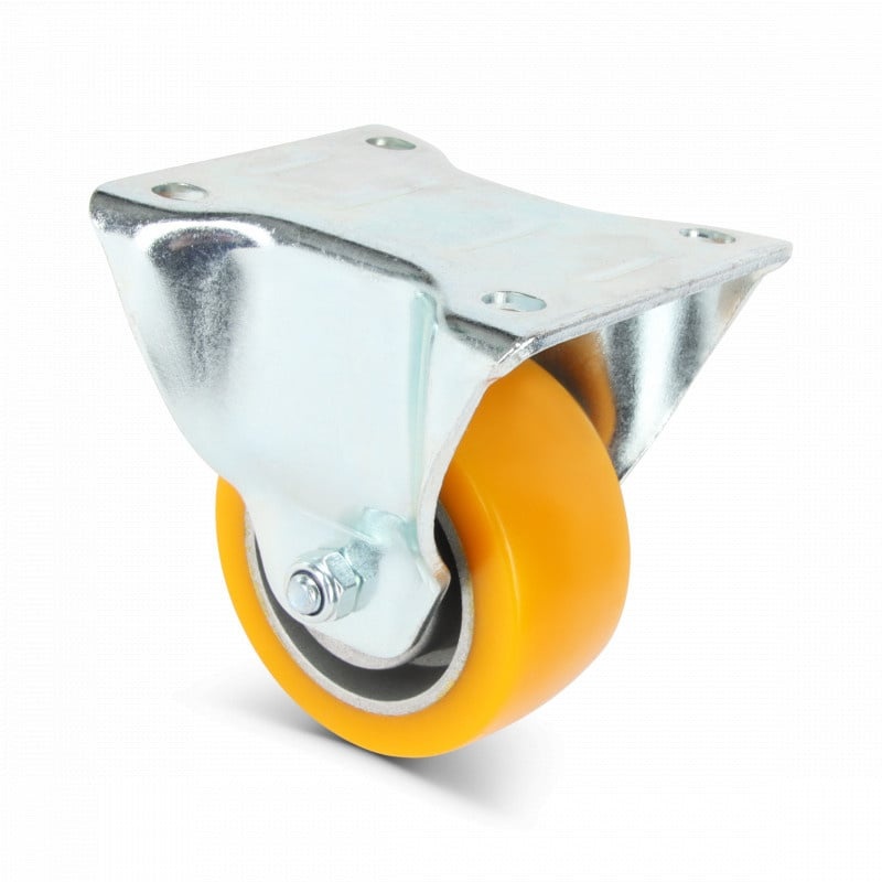 Polyurethan-Schwerlast-Bockrolle 80 mm - Kugellager - 250 kg