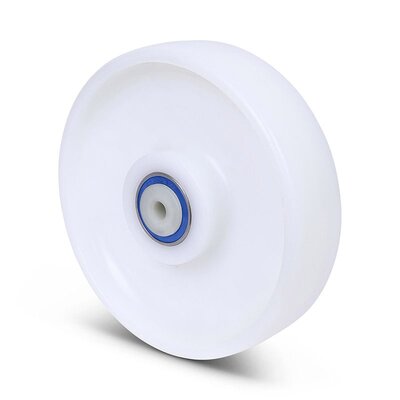 Polyamidrad 200 mm - Edelstahl-Kugellager 12 mm - 900 kg