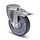 ESD-Polyurethan-Lenkrolle mit Bremse 125 mm - Edelstahl - 100 kg