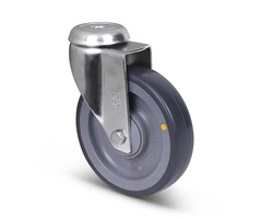 Derby Ruote ESD-Polyurethan-Lenkrolle 125 mm - Edelstahl - 100 kg
