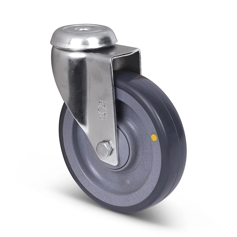 Derby Ruote ESD-Polyurethan-Lenkrolle 125 mm - Edelstahl - 100 kg