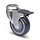 ESD-Polyurethan-Lenkrolle mit Bremse 100 mm - Edelstahl - 80 kg