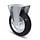 ESD-Vollgummi-Bockrolle 200 mm - Platte - 205 kg