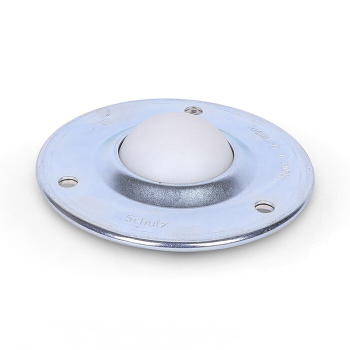 Kugelrolle 31,7 mm - Stahlblech-Gehäuse und Kunststoffkugel - 90 kg