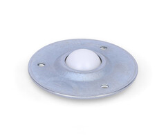 Kugelrolle 25,4 mm - Stahlblech-Gehäuse und Kunststoffkugel - 40 kg