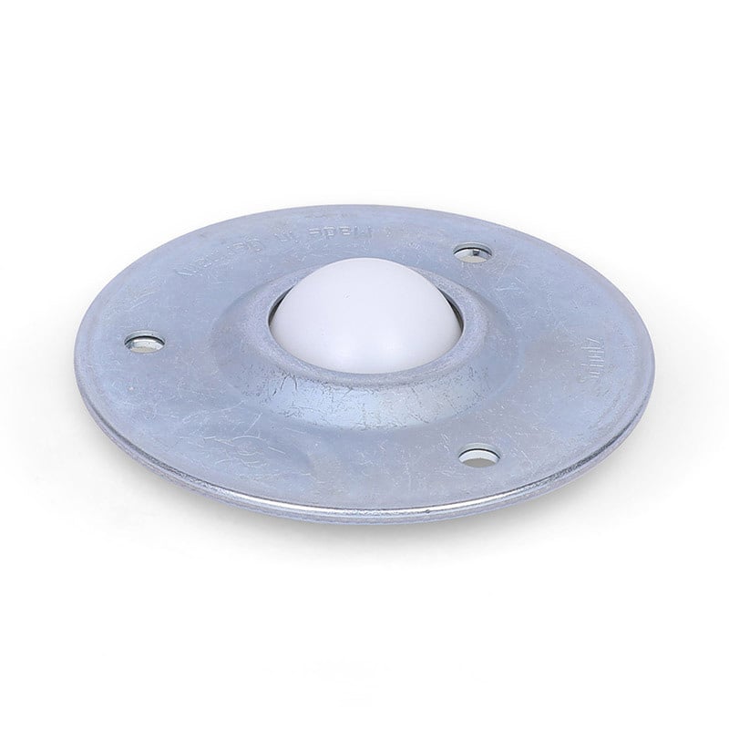 Kugelrolle 25,4 mm - Stahlblech-Gehäuse und Kunststoffkugel - 40 kg