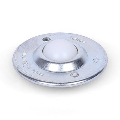 Kugelrolle 15,8 mm - Stahlblech-Gehäuse und Kunststoffkugel - 10 kg