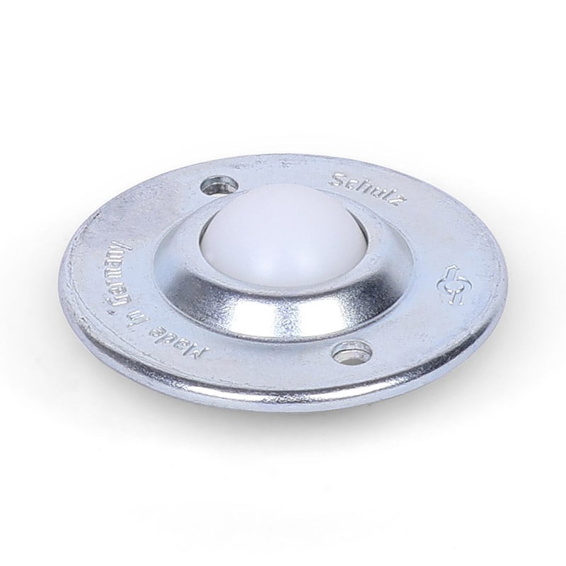 Kugelrolle 15,8 mm - Stahlblech-Gehäuse und Kunststoffkugel - 10 kg