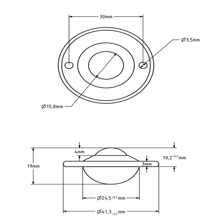 Kugelrolle 15,8 mm - Stahlblech-Gehäuse und Kunststoffkugel - 10 kg